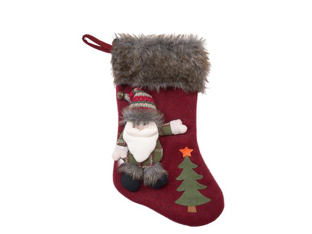 20" STOCKING WITH SANTA AND TREE